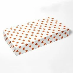 Best reviews of 🛒 Bacati - Playful Fox Orange Gray 100 percent Cotton Universal Baby US Standard Crib or Toddler Bed Fitted Sheet ⌛