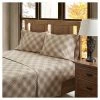 Outlet 😀 True North By Sleep Philosophy Inverness Angle Flannel Sheet Set (Queen) Tan 🧨