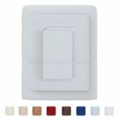 Best deal 💯 Brushed Microfiber Sheet Set-3 Piece-Embossed Checkered Bed Linens-Deep Pocket Fitted & Flat Sheets, Plus A Pillowcase by Hastings Home 🛒