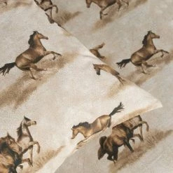 Best Pirce 😀 Printed Pattern Sheet Set Wild Horses - Blue Ridge Trading 😍 -Sheets & Pillowcases Sales Shop unnamed file 4813