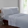 Best Sale 👍 BOSTON LINEN CO. Percale Solid Sheet Set - Boston Linen Co Light Gray 🔔
