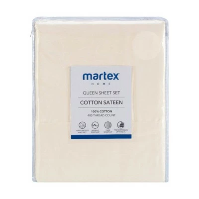 Budget π 400 Thread Count Sateen Solid Sheet Set - Martex Navy β 4 Budget π 400 Thread Count Sateen Solid Sheet Set - Martex Navy β - Image 4