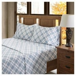 Cheap 👏 True North By Sleep Philosophy Inverness Angle Flannel Sheet Set (Cal King) Blue ⌛