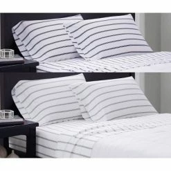 Outlet ⌛ Ticking Stripe Sheet Set - Truly Soft Gray 🎉 -Sheets & Pillowcases Sales Shop unnamed file 5061