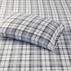 Cheap 🎁 True North By Sleep Philosophy Micro Fleece Sheet Set (Twin) Gray Plaid ❤️ -Sheets & Pillowcases Sales Shop unnamed file 5094