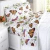 Flash Sale 😀 The Lakeside Collection Lakeside Butterfly Sheet Set with Spring Floral Print - Colorful Bedding ⭐