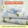 Best Sale ⌛ Wildkin Dinosaur Land 100% Organic Cotton Flannel Sheet Set ✔️