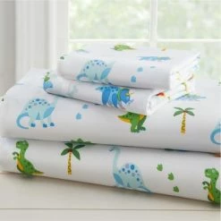 Best Sale ⌛ Wildkin Dinosaur Land 100% Organic Cotton Flannel Sheet Set ✔️ -Sheets & Pillowcases Sales Shop unnamed file 5183