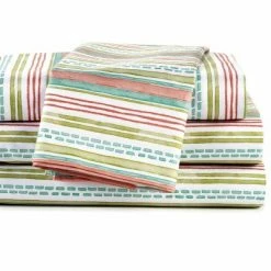 Outlet ⌛ The Lakeside Collection Lakeside Pastel Sheet Set with Southwestern Stripe Pattern - 4-Pc. 🧨 -Sheets & Pillowcases Sales Shop unnamed file 5213