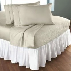 Budget ❤️ The Lakeside Collection Lakeside Bed Tite Sheet Set for Thick Mattresses – Deep Pocket Sheets - Gray 🎁 -Sheets & Pillowcases Sales Shop unnamed file 5226