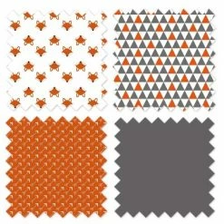 Buy ⌛ Bacati - Playful Fox Orange Gray 3 pc Toddler Bed Sheet Set 🌟