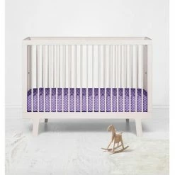Budget ✨ Bacati - Medium Purple Pin Dots 100 percent Cotton Universal Baby US Standard Crib or Toddler Bed Fitted Sheet 🔥 -Sheets & Pillowcases Sales Shop unnamed file 537