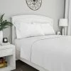 Top 10 🧨 Hastings Home Full Size Brushed Microfiber 4 Piece Embossed Checkered Bed Sheet and Linen Set with Stain Resistant Fitted and Flat Sheets - White 🧨