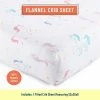 Discount 🎁 WildKin Unicorn 100% Organic Cotton Flannel Fitted Crib Sheet 👏