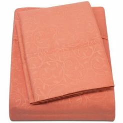Cheapest 🔔 Plazatex Vine Print 90GSM Brushed Microfiber Soft Wrinkle Free Sheet Set Orange 🤩 -Sheets & Pillowcases Sales Shop unnamed file 5436