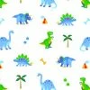 Hot Sale 😀 WildKin Dinosaur Land 100% Organic Cotton Flannel Sheet Set - Toddler ⭐