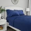 Top 10 💯 Hastings Home Twin Size Brushed Microfiber 3 Piece Embossed Checkered Bed Sheet and Linen Set with Stain Resistant Fitted and Flat Sheets - Navy 🎁