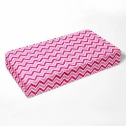 Outlet ๐คฉ Bacati - Chevron Ikat Pink Fuschia 100 percent Cotton Universal Baby US Standard Crib or Toddler Bed Fitted Sheet ๐ฏ
