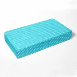 Discount 🧨 Bacati - Aqua Pin Dots 100 percent Cotton Universal Baby US Standard Crib or Toddler Bed Fitted Sheet 🛒