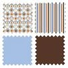 Hot Sale 😍 Bacati - Mod Sports Blue Orange Beige Chocolate 3 pc Toddler Sheet Set 🤩