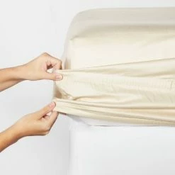 Best Sale 🧨 500 Thread Count Washed Supima Sateen Fitted Sheet - Casaluna™ Dark Gray 🛒 -Sheets & Pillowcases Sales Shop unnamed file 68