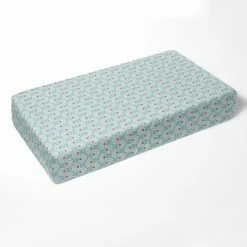Best deal ⌛ Bacati - Florette Printed Coral Aqua 100 percent Cotton Universal Baby US Standard Crib or Toddler Bed Fitted Sheet 👍