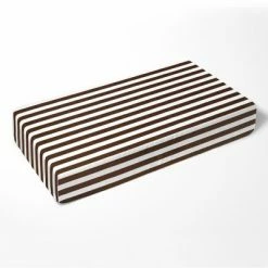New ๐ฏ Bacati - Chocolate Wide Stripes 100 percent Cotton Universal Baby US Standard Crib or Toddler Bed Fitted Sheet ๐