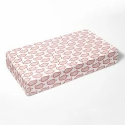 New โจ Bacati - Paisley Printed Coral Aqua Teal 100 percent Cotton Universal Baby US Standard Crib or Toddler Bed Fitted Sheet ๐