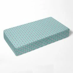 Wholesale ๐ Bacati - Dot Cross Mint Navy 100 percent Cotton Universal Baby US Standard Crib or Toddler Bed Fitted Sheet โจ