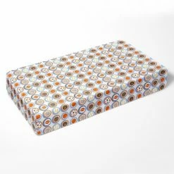 Buy 🔔 Bacati - Mod Sports Print Blue Orange Chocolate 100 percent Cotton Universal Baby US Standard Crib or Toddler Bed Fitted Sheet ✨