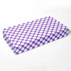 Best Pirce 💯 Bacati - Purple Large Dots 100 percent Cotton Universal Baby US Standard Crib or Toddler Bed Fitted Sheet 🤩