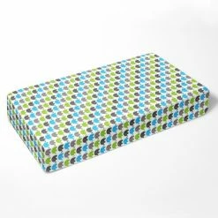 Outlet ๐ Bacati - Elephant Aqua Lime and Gray 100 percent Cotton Universal Baby Crib or Toddler Bed Fitted Sheet ๐
