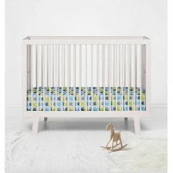 Outlet 😍 Bacati - Elephant Aqua Lime and Gray 100 percent Cotton Universal Baby Crib or Toddler Bed Fitted Sheet 🛒 -Sheets & Pillowcases Sales Shop unnamed file 812
