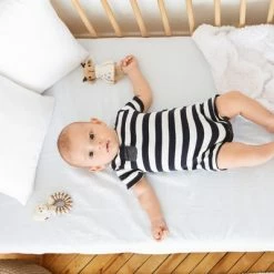 New 😀 100% Organic Cotton Cool Percale Weave Crib Fitted Sheet - Set of 2 by California Design Den ⭐ -Sheets & Pillowcases Sales Shop unnamed file 832