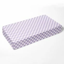 Hot Sale 🔔 Bacati - Check Plaids Printed Purple 100 percent Cotton Universal Baby US Standard Crib or Toddler Bed Fitted Sheet 😀