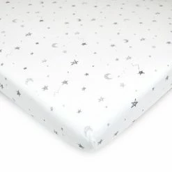 Best Sale ✨ American Baby Company 100% Natural Cotton Jersey Knit Fitted Portable Mini-Crib Sheet For Boys and Girls, Soft Breathable 🔔 -Sheets & Pillowcases Sales Shop unnamed file 918